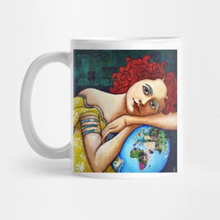 Protect : portrait of a Gaia (Mother Earth Goddess) Mug